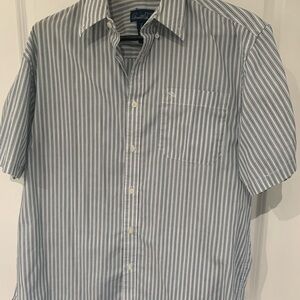 Arnold Palmer Casual Eddie Bauer Gray Striped Men's Shirt         A1